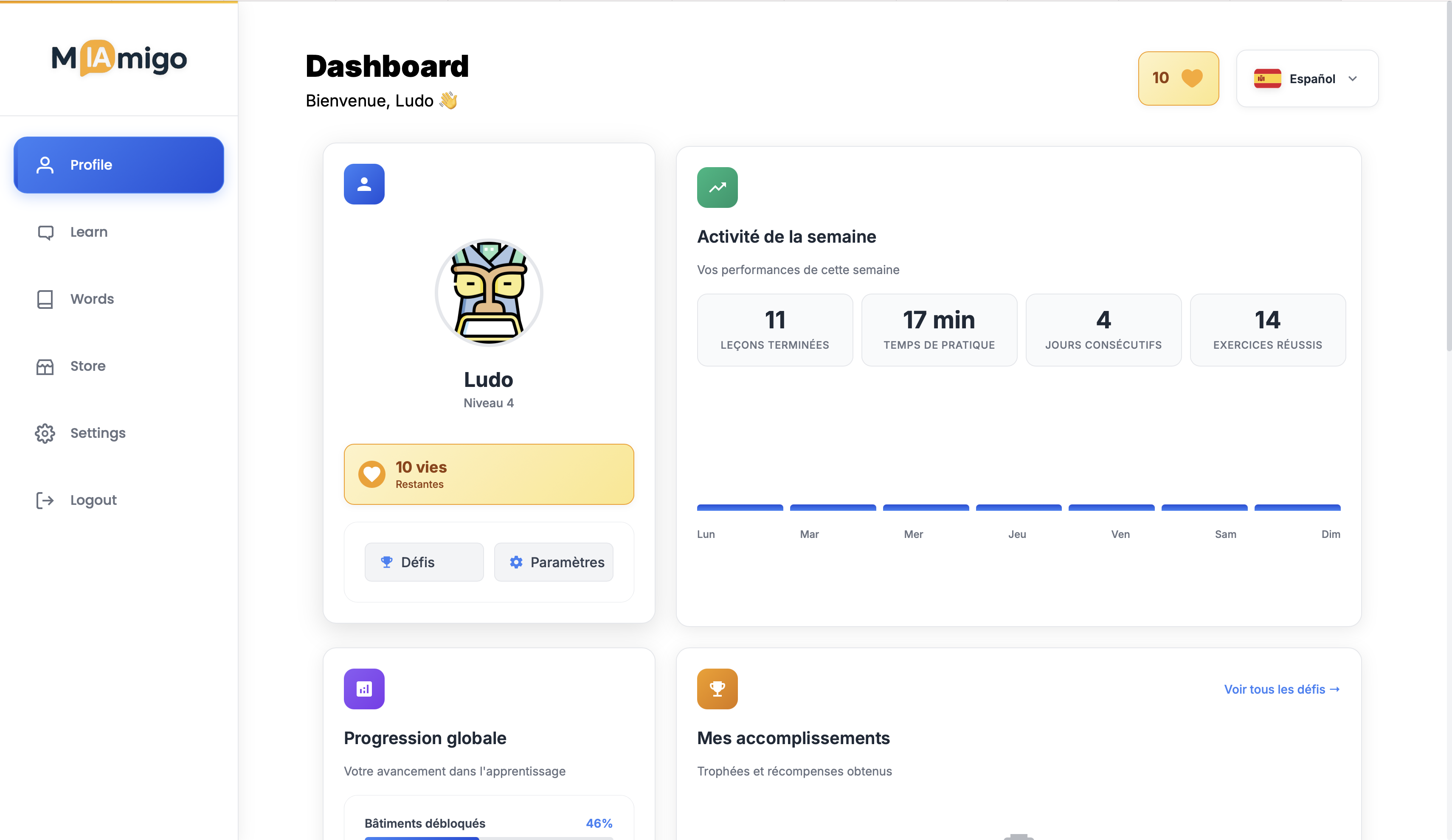 Illustration d'apprentissage des langues